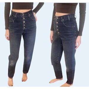 Vintage SASSON Exposed Button Fly High Waisted Jeans 80s / 90s Sz 24